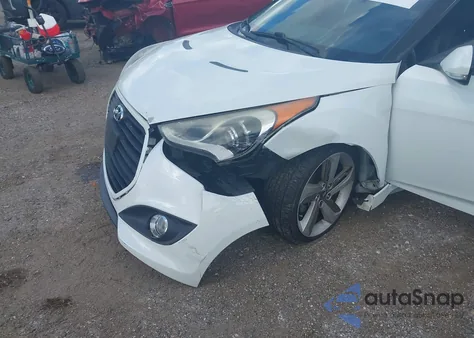 2014 Hyundai Veloster Turbo W/Blue из США, поврежденный, VIN KMHTC6AE4EU183383